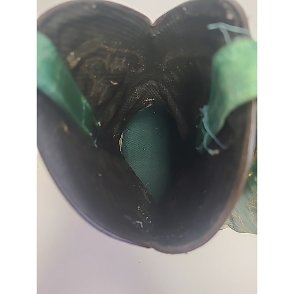 Old West Boots Brown‎ And Turquoise 1905 Youth Size 5.5 Women's 7.5 - Picture 6 of 11